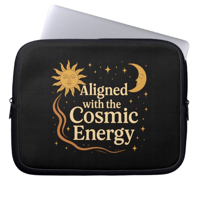 Housse Pour Ordinateur Portable Aligné avec l'Énergie Cosmique Boho Céleste (Devant)