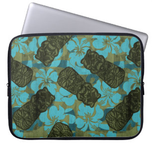 Housse Pour Ordinateur Portable Ali'i Refuge Hawaiian Hibiscus Tiki