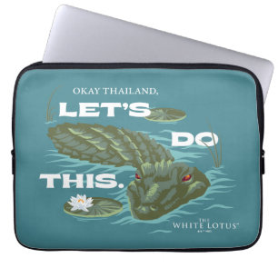 Housse Pour Ordinateur Portable Alligator - Le Lotus Blanc