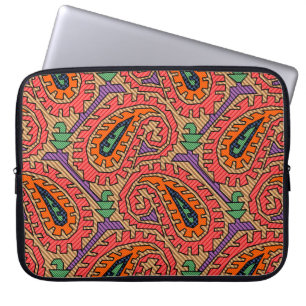 Housse Pour Ordinateur Portable Allover traditionnel Geometricalart, arrière - pla