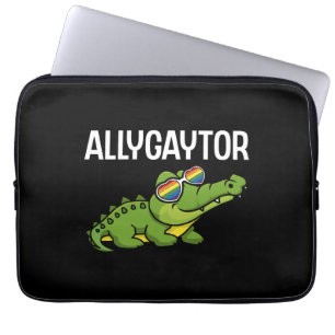 Housse Pour Ordinateur Portable Allygaytor Rainbow Alligator Animal LGBT