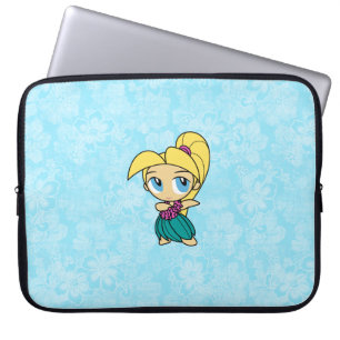 Housse Pour Ordinateur Portable Aloha Honeys Hula Girl Hibiscus Néoprène