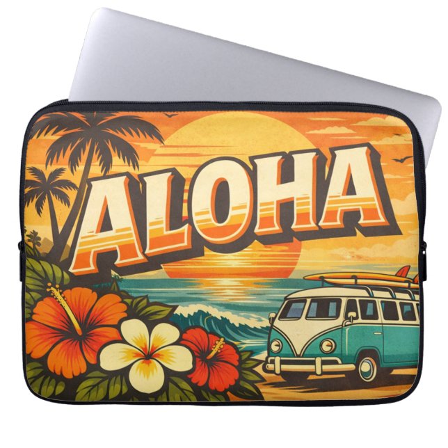 Housse Pour Ordinateur Portable Aloha Tropical Island Sunset Artwork (Devant)