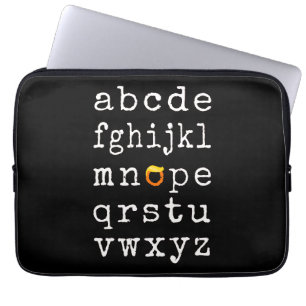 Housse Pour Ordinateur Portable Alphabet anti-Trump - Nope V