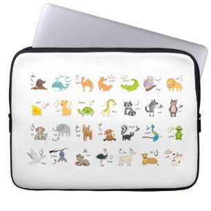 Housse Pour Ordinateur Portable Alphabet arabe - filigrane ف