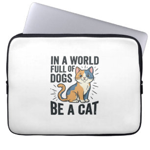 Housse Pour Ordinateur Portable Amateur de chat vintage Soyez un graphisme de chat