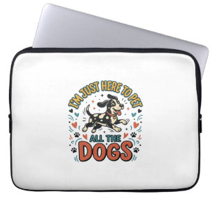 Housse Pour Ordinateur Portable Amateur de chien drôle Vintage pour chien tous les