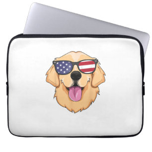 Housse Pour Ordinateur Portable America Golden Retriever 4 juillet pour hommes gar