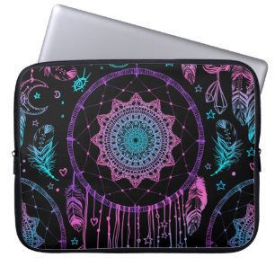 Housse Pour Ordinateur Portable Amérindien Dreamcatcher Moon Motif