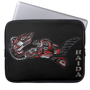 Housse Pour Ordinateur Portable Amérindien Haida Otter Art Portable Sleeve