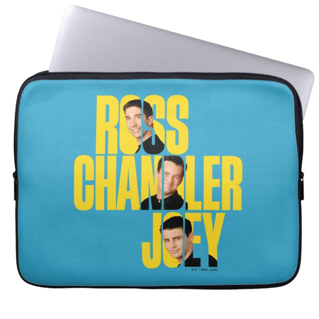 Housse Pour Ordinateur Portable AMIS™ | Ross, Chandler et Joey (Devant)