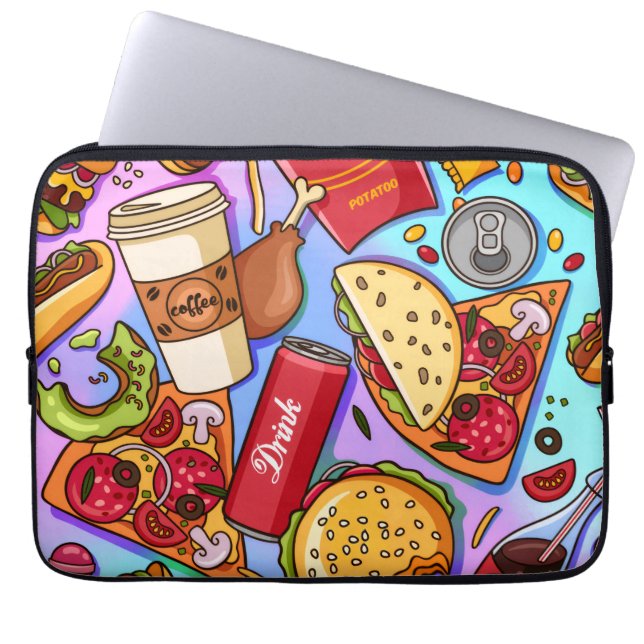 Housse Pour Ordinateur Portable Amour de la nourriture (Devant)