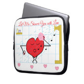 Housse Pour Ordinateur Portable Amour douche (devant gauche)