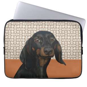 Housse Pour Ordinateur Portable Amoureux de les chiens de Portrait de chien Dachsh