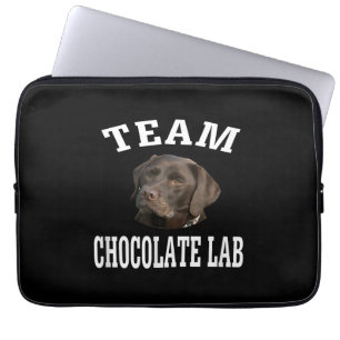 Housse Pour Ordinateur Portable Amoureux des chiens Team Chocolat Labrador Retri