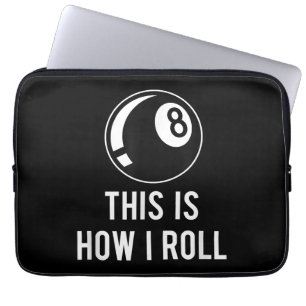 Housse Pour Ordinateur Portable Amusant Billard Design Pour Les Joueurs De Billard