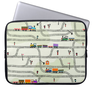 Housse Pour Ordinateur Portable Amusants enfants chemin de fer motif sans couture 