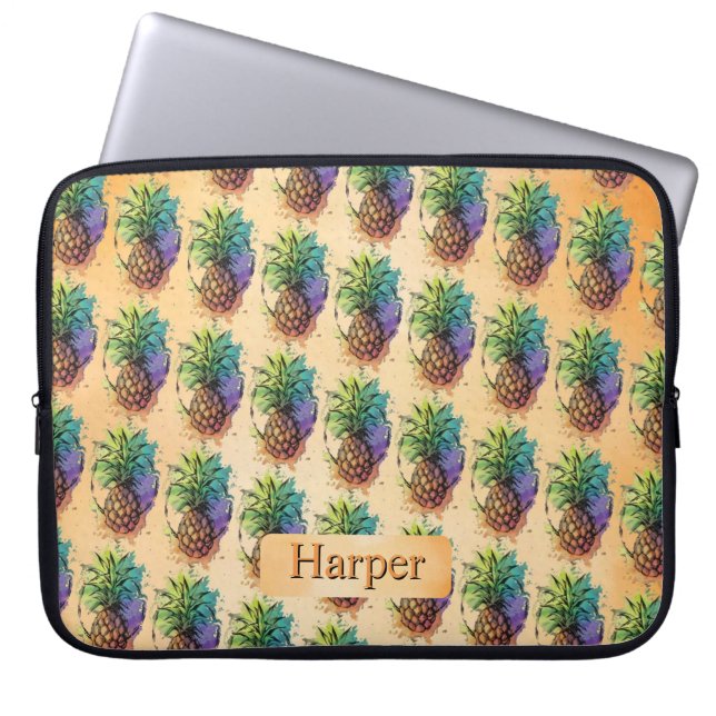 Housse Pour Ordinateur Portable Ananas (Devant)