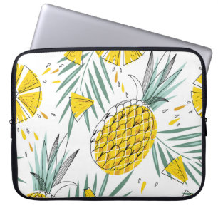 Housse Pour Ordinateur Portable Ananas juteux : motif vintage brillant.