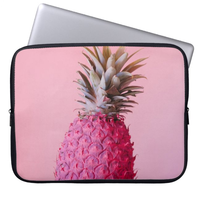 HOUSSE POUR ORDINATEUR PORTABLE ANANAS ROSE (Devant)
