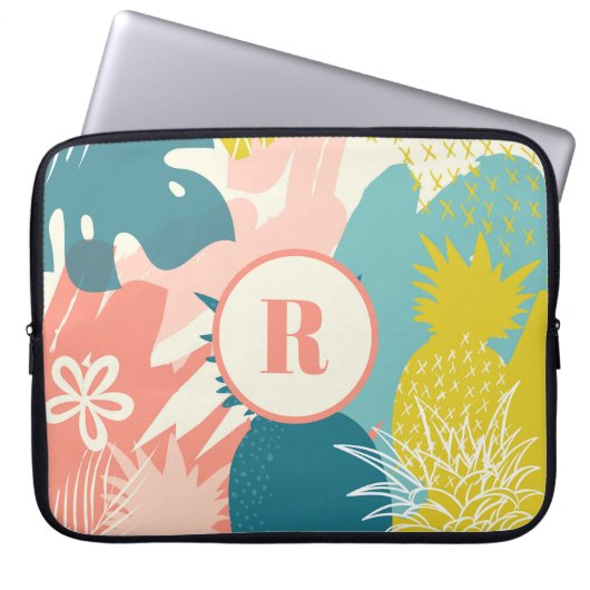 Housse Pour Ordinateur Portable Ananas tropical (Devant)