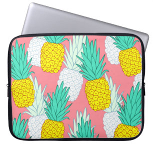 Housse Pour Ordinateur Portable Ananas Tropical : Rouge Cartoon Chic.