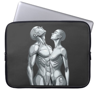 Housse Pour Ordinateur Portable Android Union: Couple Futuristic Laptop Sleeve