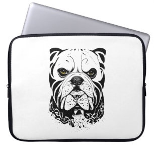 Housse Pour Ordinateur Portable Anglais Bulldog Animaux de compagnie Nature Illust