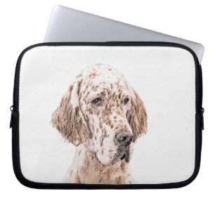 Housse Pour Ordinateur Portable Anglais Setter Orange Belton Peinture Chien Art