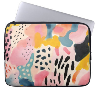 Housse Pour Ordinateur Portable Animal Abstrait Moderne Retro Coloré