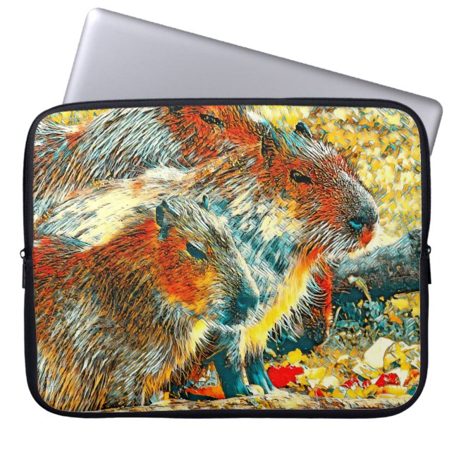 Housse Pour Ordinateur Portable AnimalArt_Capybara_005 (Devant)