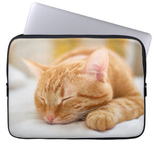 Housse Pour Ordinateur Portable Animaux de bébés cutest Chat de gingembre dorman