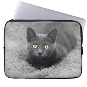 Housse Pour Ordinateur Portable Animaux de bébés cutest Chat gris