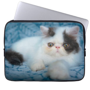 Housse Pour Ordinateur Portable Animaux de bébés cutest Kitten noir et blanc