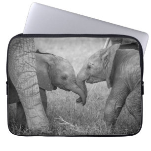 Housse Pour Ordinateur Portable Animaux de bébés cutest Salutation des éléphants