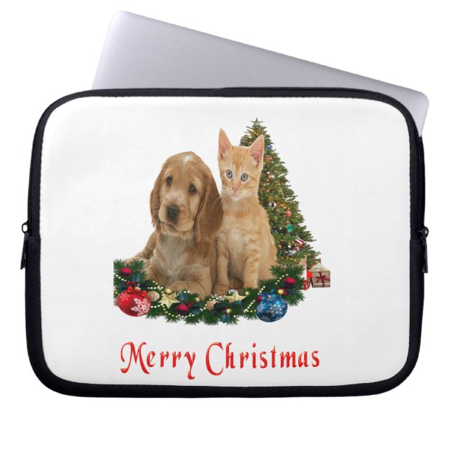 Housse Pour Ordinateur Portable Animaux de Noël (Devant)