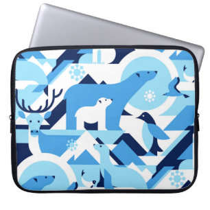 Housse Pour Ordinateur Portable Animaux en Arctique, Polaire - motif abstrait, mer