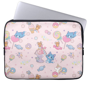 Housse Pour Ordinateur Portable Anime Tom, Jerry et Tuffy Candyland Motif