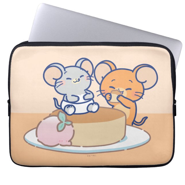 Housse Pour Ordinateur Portable Anime Tuffy et Jerry Cheesecake (Devant)