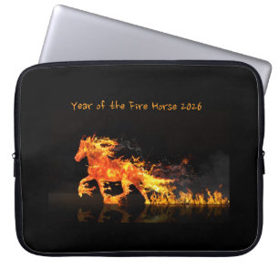 Housse Pour Ordinateur Portable Année du Cheval 2026 (Cheval de Feu)