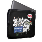 Housse Pour Ordinateur Portable Anti Facebook (Devant droit)