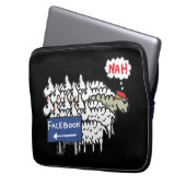 Housse Pour Ordinateur Portable Anti Facebook (devant gauche)