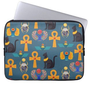 Housse Pour Ordinateur Portable Antique Motif égyptien, Hiéroglyphes papier numéri