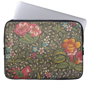 Housse Pour Ordinateur Portable Antique Toile de Jouy 1800 Branches florales