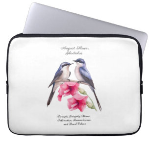 Housse Pour Ordinateur Portable Août Mois de naissance Gladiolus à fleurs avec ois