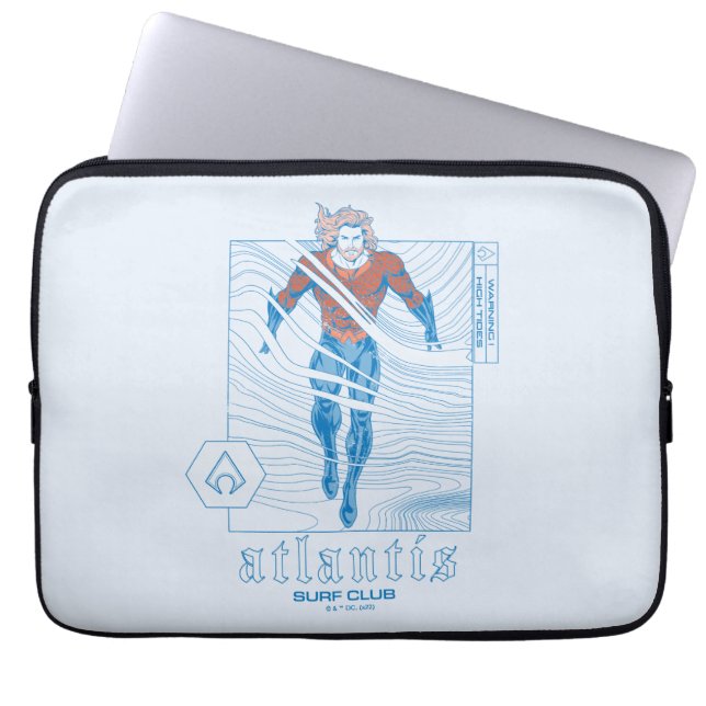Housse Pour Ordinateur Portable Aquaman - Atlantis Surf Club (Devant)