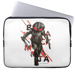 Housse Pour Ordinateur Portable Aquaman Black Manta Scattered Typography Graphic