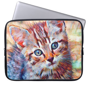 Housse Pour Ordinateur Portable aquarell kitten