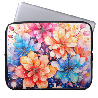 Housse Pour Ordinateur Portable Aquarelle Abstraite colorée