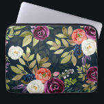 Housse Pour Ordinateur Portable Aquarelle Automne Rose Motif Portable<br><div class="desc">Aquarelle Rose d'automne Motif Portable Sleeve. Une élégante pochette d'ordinateur portable fleurie avec des illustrations aquarelles de roses bordeaux,  violets,  oranges et ivoire avec baies et accents de feuillage. Cette pochette botanique pour ordinateur portable est parfaite comme cadeau.</div>